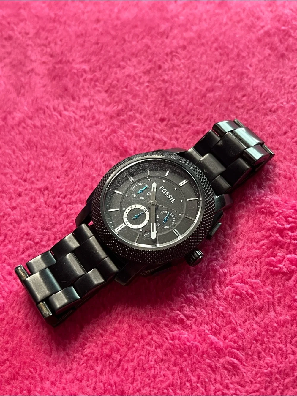 Fossil Men’s Black Stainless Steel Watch FS4552